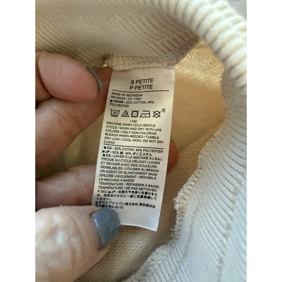 Banana Republic Joggers Size Small Petite Cream - Picture 9 of 10